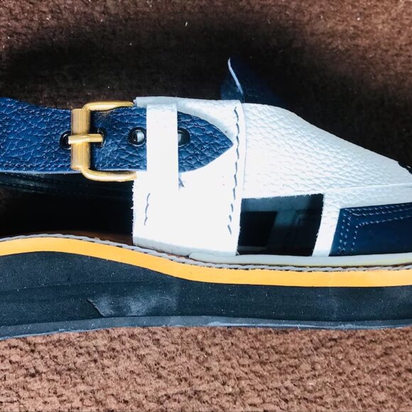 Handmade Kaptaan Chappal: Peshawari Leather Sandals, Traditional Style - Picture 7 of 11